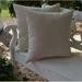 Set of 2 Throw Toss Pillow Ivory White In/Outdoor Made In USA - 24 x 24