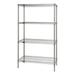 Wire Shelving 4-Shelf Starter Units - Stainless Steel 21 x 42 x 74 in. - Stainless Steel