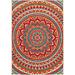 Ashton woods Katamartin 5â€™3â€� x 7â€™ Red Medallion Woven Outdoor Polypropylene Area Rug