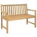vidaXL Outdoor Patio Bench Garden Front Porch Chair Bench Solid Wood Teak