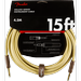 FenderÂ® Deluxe Series Instrument Cable Straight/Straight 15 Tweed 15 Foot