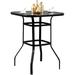 Nora Beautiful Design With Sturdy Glass Bar Table For Lawn Use