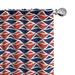 Ambesonne Americana Curtains Half Triangles Pair of 28 x63 Red Dark Blue and White