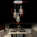 Modern Chandelier Pendant Lamp LED Dining Living Room Ceiling Lighting 3 Pack Crystal Pendant Light Modern Crystal Chandelier Ceiling Lights Pendant Modern Lampshade Metal Chandelier