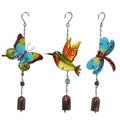 Cheers.US Iron Wind Chimes Gardening Gifts Birthday Gift mom Blue Hummingbird Wind Chimes Outdoor Waterproof Hummingbird Wind Chimes for Home Indoor Window Garden Yard Patio DÃ©cor