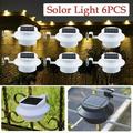 2/4/6 pcs Outdoor Waterproof LED Solar Power garden Roof Fence Gutter Wall Lighting (White/Black)