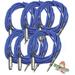 XLR Female to 1/4 Male Jack Microphone Cables (6 Pack) by Fat Toad 20ft Professional Pro Audio Mic Blue Cord Patch Lo-Z Connector 20 Gauge Shielded Balanced Wire for Impeccable DJ Audio Recording