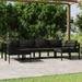 vidaXL 6 Piece Patio Lounge Set with Cushions Aluminum Anthracite