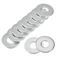 Uxcell 10mm x 25mm x 2mm Zinc Plated Carbon Steel Flat Washer for Screw Bolt 50 Pack