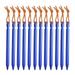 12 Pack Tent Stakes-Outdoor tent sky curtain ground nail aluminum alloy camping camping three-edged bold tent nail with rope 18cm-Blue