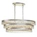 Six Light 3-Tier Chandelier in Classic Style 36 inches Wide By 13 inches High-Antique Silver Finish Bailey Street Home 49-Bel-2757210