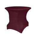 Ultimate Textile (2 Pack) Round Fitted Stretch Spandex Table Cover - for 30 and 36-Inch Round Tables Burgundy Red