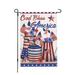 4th of July Garden Flag God Bless America Patriotic Flags 12x18IN Memorial Independence Day Yard Outdoor Decorations