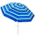 MOVTOTOP S21O 6.5ft Beach Umbrella Outdoor Sunshade Umbrella Crank Adjustable Umbrella Canopy for Garden Deck Backyard Pool (Striped Pattern)