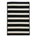 Colonial Mills 2 x 3 Black and White Striped Handcrafted Rectangular Area Throw Rug