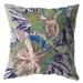 HomeRoots 412375 28 in. Lilac Green & Purple Hibiscus Indoor & Outdoor Throw Pillow