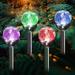 Solar Globe Lights Outdoor Cracked Glass Ball Dual LED Garden Lights Color-Changing Outdoor Landscape Garden Light Decoration Garden Decor 4 Pcs