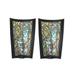 DecorShore Mosaic Wall Sconce Set of 2 Tealight Candle Holders - Abstract Metal Wall Art Candle Sconces Pair