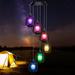 Rirool LED Solar Powered Lanterns Wind Chime - Color Changing Waterproof Six Chimes Spiral Spinner Windchime - Portable Outdoor/Indoor Patio Deck Yard Garden Home Deco