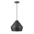 Novogratz x Globe Electric Novogratz x Globe Amara 1-Light Black Pendant Lighting with Matte Black Shade 91002395