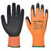 Portwest A625 Vis-Tex Cut Resistant Work Gloves PU Palm Coated Gloves Orange/Black Medium