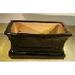 Black Ceramic Bonsai Pot With Attached Humidity/Drip tray - Professional Series Rectangle10.25 x 8.25 x 4.5 OD 9 x 6.75 x 3.5 ID