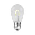 Novelty Lights 25 Pack S14 LED Glass Flex Filament Outdoor Patio Globe Replacement Bulbs Warm White Dimmable E26 Medium Base 0.8 Watt