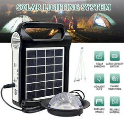 Solar Generator Portable Power Station with Solar Panel Included Solar Power Bank Generator Solar Powered Generators Kit For Home Emergency Backup Power Outdoor Camping With Flashlights