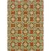 Moretti Wordhaven Area Rug 8323D Rust Circles Flowers 6 7 x 9 6 Rectangle