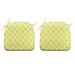 FBTS Prime 16x17 inch All-Weather Yellow Geometric Outdoor Seat Pads Pack of 2