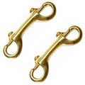 47AI 4 3/4 in Hilason Double Ended Bolt Snap Solid Brass Pack Of 2