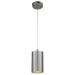 1 Light Brushed Nickel Adjustable Mini Pendant UL Listed