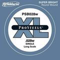 D Addario PSB028W ProSteels Bass Guitar Single String Long Scale .028