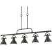 Volume Lighting V1175 5 Light 7 Wide Linear Chandelier - Bronze