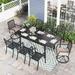 Sophia & William 9 Pieces Metal Patio Dining Set Outdoor Furniture Set