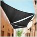 ColourTree 10 x 10 x 10 Black Triangle Sun Shade Sail Canopy Mesh Fabric UV Block & Water Air Permeable - Commercial Heavy Duty - 190 GSM - 3 Years Warranty - Custom Make