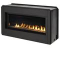 Superior VRL4543ZEN 43 in. Linear Vent Free Fireplace - Black Porcelain