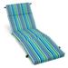 Blazing Needles 72 x 24 in. Patterned Polyester Outdoor Chaise Lounge Cushion Pike Azure