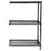 21 Deep x 42 Wide x 86 High 3 Tier Black Add-On Shelving Unit