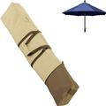 Patio Umbrella Carry Bag Waterproof Outdoor Beach Umbrella Storage and Carrying Bag Beige