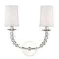 2 Light Wall Mount In Classic Style 15.5 Inches Wide By 16 Inches High Crystorama Lighting 8012-Pn