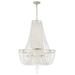 Crystorama Lighting ARC-1917-SA-CL-MWP Arcadia - 9 Light 4-Tier Chandelier Antique Silver Finish with Hand Cut Crystal