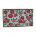 Plow & Hearth Indoor/Outdoor Poinsettia Hooked Polypropylene Accent Rug