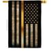 28 x 40 in. Thin Gold Line House Flag with Armed Forces Service Double-Sided Decorative Horizontal Flags Decoration Banner Garden Yard Gift
