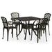 vidaXL Bistro Set Patio Table and Chair Bistro Table Outdoor Cast Aluminum