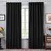 Deconovo Black Blackout Curtains 84 inch Long Back Tab and Rod Pocket Blackout Curtain Panels for Living Room 2 Panels 52x84 inch