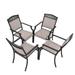 Sophia&William Patio Aluminum Frame Dining Chairs Set of 4 Beige