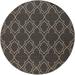 Mark&Day Outdoor Area Rugs 7ft Round Liam Cottage Indoor/Outdoor Black Area Rug (7 3 Round)