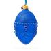 Bejeweled Chandelier on Blue Glass Egg Christmas Ornament 4 Inches