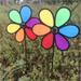 JETTINGBUY Rainbow Wind Spinner Toy Ground Stake Outdoor Yard Garden Decor Spinner